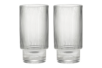 Набор: 2 стаканов Pozzi Milano 1876 "Modern Classic", стекло хрустальное, 460мл, цвет прозрачный, в подарочной упаковке