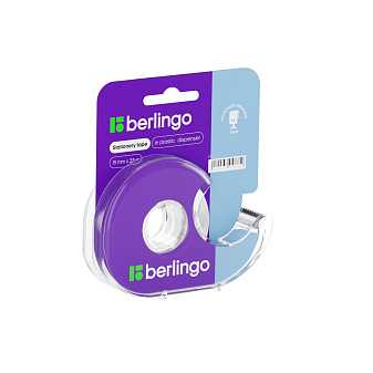 Клейкая лента-скотч в деспенсере Berlingo 19мм х33м, плотность 38мкм, прозрачный