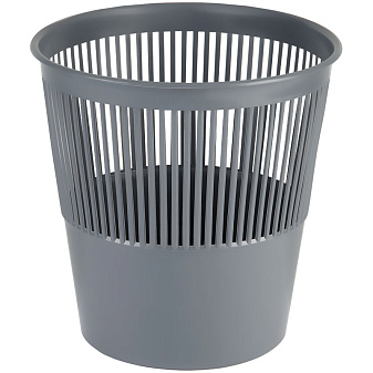 Корзина для бумаг 9л "Стамм" пластиковая, сетчатая, цвет серый