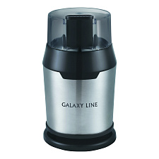 Кофемолка GALAXY GL0906л, мощность 200 Вт, вместимость контейнера 60 гр, защита от непроизвольного пуска, цвет черный/металл