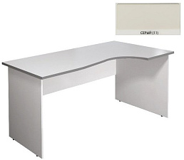 Монолит Светло-серый Стол эргономичный СМ4 правосторонний. Размер (ШхГхВ): 1404х904(704)х756 мм, толщина столешницы 22 мм.