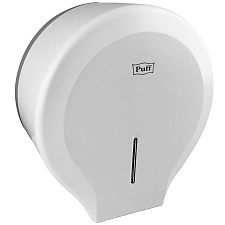 Держатель туалетной бумаги в больших рулонах Рuff-7130, пластиковый,  белый,замок,окно. Размеры ( ШхВхГ) 27х28х13 см 