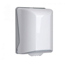 Полотенцедержатель для рулонных полотенец БС-1-Р/OG1 с центральной вытяжкой, механический, пластиковый, цвет белый, размеры:310x220x210 мм